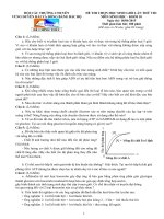 Đề thi chính thức kì thi học sinh giỏi các trường chuyên khu vực duyên hải và đồng bằng bắc bộ năm 2015 môn Sinh học  khối 10 của trường chuyên
