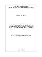 Tư tưởng Hồ Chí Minh về xây dựng, phát huy vai trò của đội ngũ tri thức và sự vận dụng trong thời kỳ đổi mới