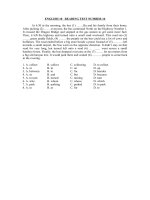 ENGLISH 10   READING TEST NUMBER 16