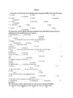 Đề thi tiếng anh lớp 6 (8)