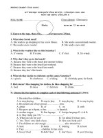 bộ đề ôn tập tiếng anh 8, đề số 016