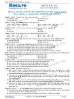 50 Câu hỏi trắc nghiệm Quần xã P3