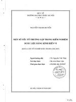 Một số yếu tố thường gặp trong kiểm nghiệm dược liệu bằng kính hiển vi