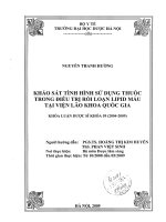 Khảo sát tình hình sử dụng thuốc trong điều trị rối loạn lipid máu tại viện lão khoa