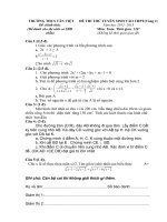 ĐỀ THI THỬ TUYỂN SINH VÀO THPT(Vòng 2) TRƯỜNG THCS TÂN VIỆT