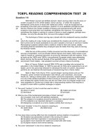 TOEFL READING COMPREHENSION TEST  28