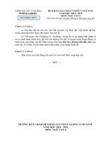 Đề thi học kì II môn ngữ văn 6 huyện Tam Đảo năm học 2014 - 2015(có đáp án)