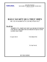 Báo cáo khoa học  Nghiên cứu, thiết kế chế tạo micro inverter ứng dụng cho một số sản phẩm sử dụng năng lượng mặt trời
