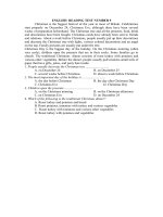 ENGLISH  READING TEST NUMBER 9