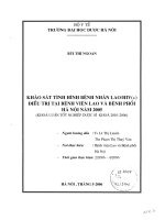 Khảo sát tình hình bệnh nhân lao HIV(+) điều trị tại bệnh viện lao và bệnh phổi hà nội năn 2005