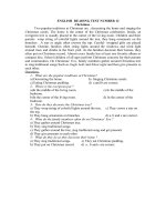 ENGLISH  READING TEST NUMBER 12