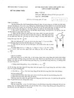 Đề thi HSG quốc gia 2008 môn Vật lý