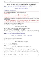một số bài toán về đa thức một biến