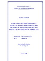 Đánh giá việc thực hiện chính sách bồi thường, hỗ trợ và tái định cư khi nhà nước thu hồi đất để thực hiện dự án đường TL287 đoạn qua địa bàn huyện Tiên Du tỉnh Bắc Ninh