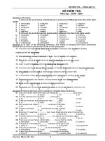 ĐỀ THI VÀ KIỂM TRA LỚP 12- Môn TIẾNG ANH