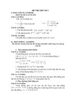 đề ôn tập học kì 2 lớp 12 môn toán, đề thi thử số 3