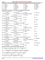 đề thi học kì 1 anh văn lớp 8, đề tham khảo số 3