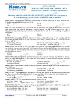 Đề 9 Quy luật di truyền (Mỗi gen trên 1 NST thường)