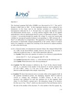 Đề thi Olympiad Á Châu 2015 - Bài 1 môn vật lý