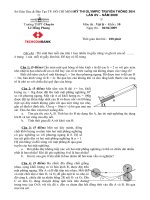 Olympic 30-4 lớp 10 lần XV năm 2009 môn vật lý