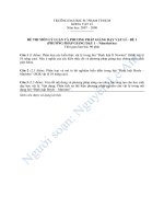 Đề thi môn Lý luận và Phương pháp giảng dạy Vật lý 2007-2008 trường ĐHSPTPHCM