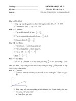 đề kiểm tra toán lớp 6 hk2