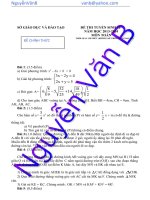 ĐỀ THI TUYỂN SINH VÀO LỚP 10 TỈNH BÀ RỊA VŨNG TÀU