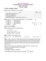 tham khảo đề thi hk1 toán 6 số  1