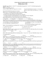 ĐỀ THI THỬ KỲ THI THPT QUỐC GIA môn vật lý NĂM 2015  ĐỀ 5