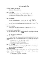 đề ôn tập học kì 2 lớp 12 môn toán, đề thi thử số 6