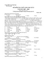 thpt trần nhật duật Đề tiếng anh 12