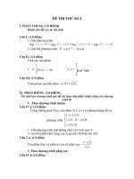 đề ôn tập học kì 2 lớp 12 môn toán, đề thi thử số 4
