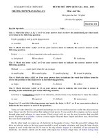 đề thi thử anh văn đh năm 2015, đề tham khảo  1