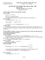 đề thi thử kì thi tốt nghiệp thpt môn toán, đề thi số 9