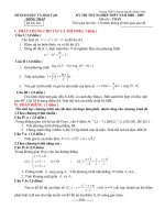 đề thi thử kì thi tốt nghiệp thpt môn toán, đề thi số 11