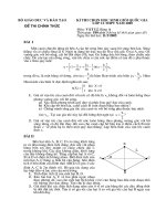 Đề thi học sinh giỏi quốc gia bảng A - năm học 2005 - Ngày thi thứ hai môn Vật lý