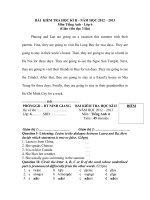 đề thi hk 2 tiếng anh lớp 6,đề tham khảo số 14