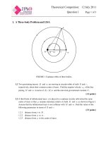 Đề Olympic Quốc tế 2011 - Lý thuyết môn vật lý
