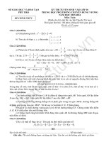 Đề thi vào lớp 10 môn Toán chuyên Tin tỉnh Phú Thọ năm 2015