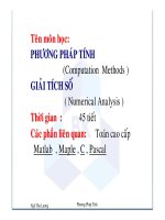 BÀI GIẢNG PHƯƠNG PHÁP TÍNH