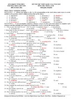 Đề thi thử thpt quốc gia môn Tiếng Anh (12)