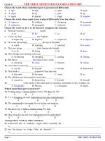 đề ôn tiếng anh lớp 8,đề thi số 7