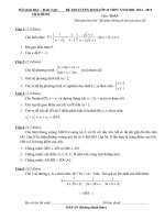 ĐỀ THI TUYỂN SINH LỚP 10 THPT NĂM HỌC 2014 - 2015