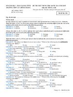 đề thi thử tiếng anh thpt QUỐC GIA Lý Chính Thắng