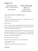 Đề thi thử Đại học môn Văn năm 2014, THPT chuyên Lương Văn Chánh, Phú Yên