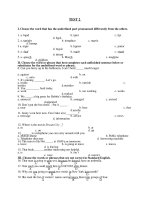 Đề thi tiếng anh lớp 6 (4)