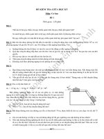 Kiểm tra giữa kỳ môn Cơ học 2012 - Trường ĐHSP TPHCM