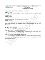 Đề thi thử Đại học môn Lịch Sử Đợt 3 Tháng 5 năm 2014, Trường ĐH KHXH & Nhân văn, Hà Nội