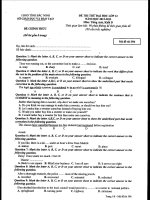 thi thử Tiếng Anh SỞ GD Bắc Ninh