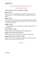 Đề thi thử Đại học môn Lịch sử năm 2014 trường THPT Trần Phú - Hà Tĩnh